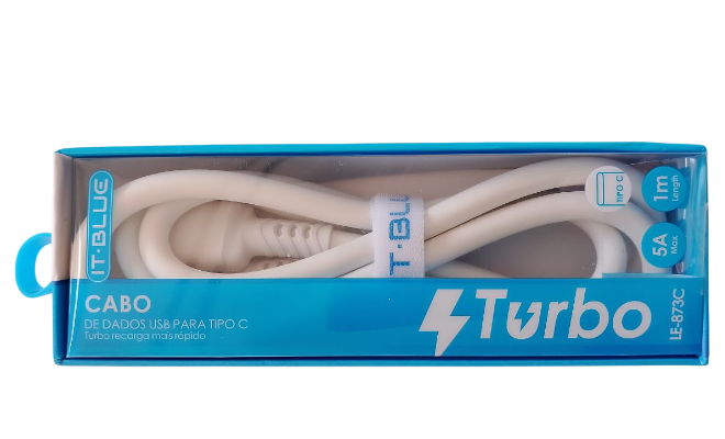 Cabo de Dados USB para Type-C 1M 5A Carregamento Rápido IT-Blue LE-873C