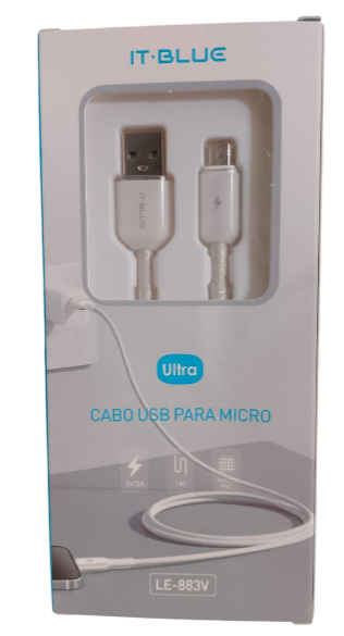 Cabo de Dados USB para V8 Micro USB 1 Metro IT-Blue LE-883V