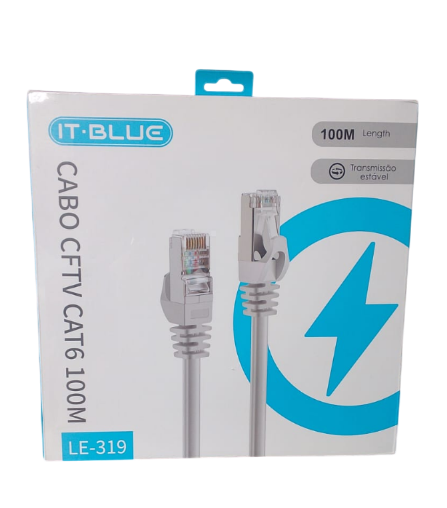 Cabo de Rede CAT6 100 Metros IT-Blue LE-319