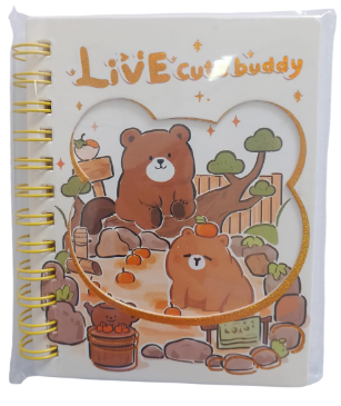 Caderneta Compacta Cute Buddy para Anotações e Listas Uniso ICA-2470