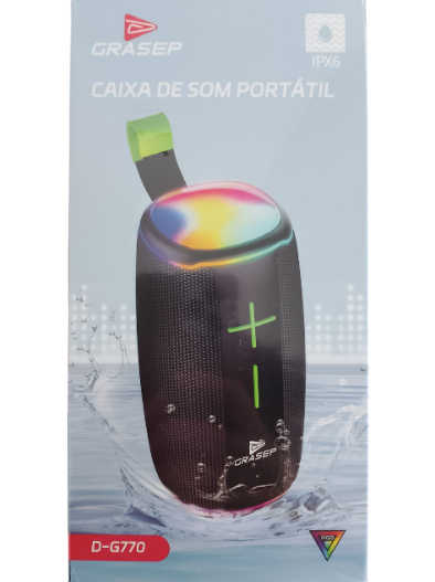 Caixa de Som Bluetooth 5.3 TWS IPX6 20W Grasep D-G770