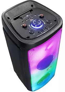 Caixa de Som Bluetooth 80W RGB Com Microfone, Rádio FM, USB e Controle Remoto Grasep D-S8202