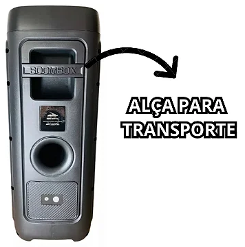 Caixa de Som Bluetooth 80W RGB Com Microfone, Rádio FM, USB e Controle Remoto Grasep D-S8202