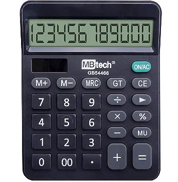 Calculadora Eletrônica com 12 Dígitos a Pilha MBtech GB54466