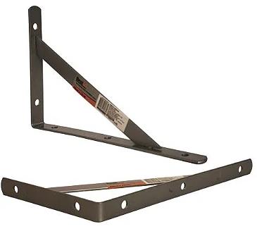 Cantoneira Mão Francesa Cinza 25x16cm para Prateleira Bestfer BFH2441