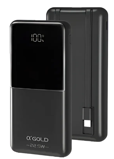 Carregador Portátil Power Bank 10000mAh 22,5W Carregamento Rápido A'Gold BTE-35