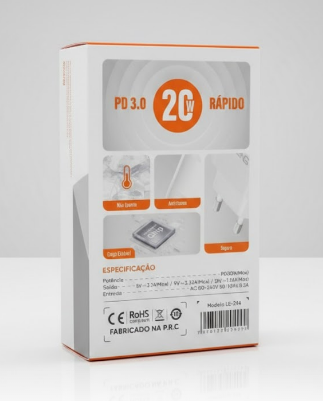 Carregador Turbo Type-C 20W Lelong LE-294