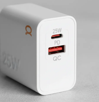 Carregador Turbo 25W com 1 Entrada USB e 1 USB-C e Cabo Type-C para Type-C 1m A´Gold CA48-5