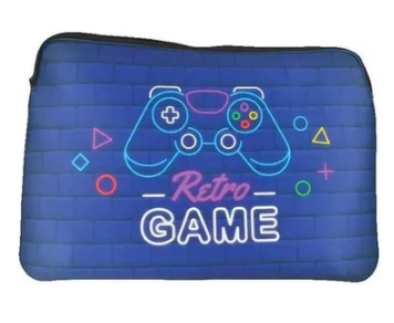Case para Notebook Slim 15.6" Retro Game de Neoprene Reliza 003106 12659