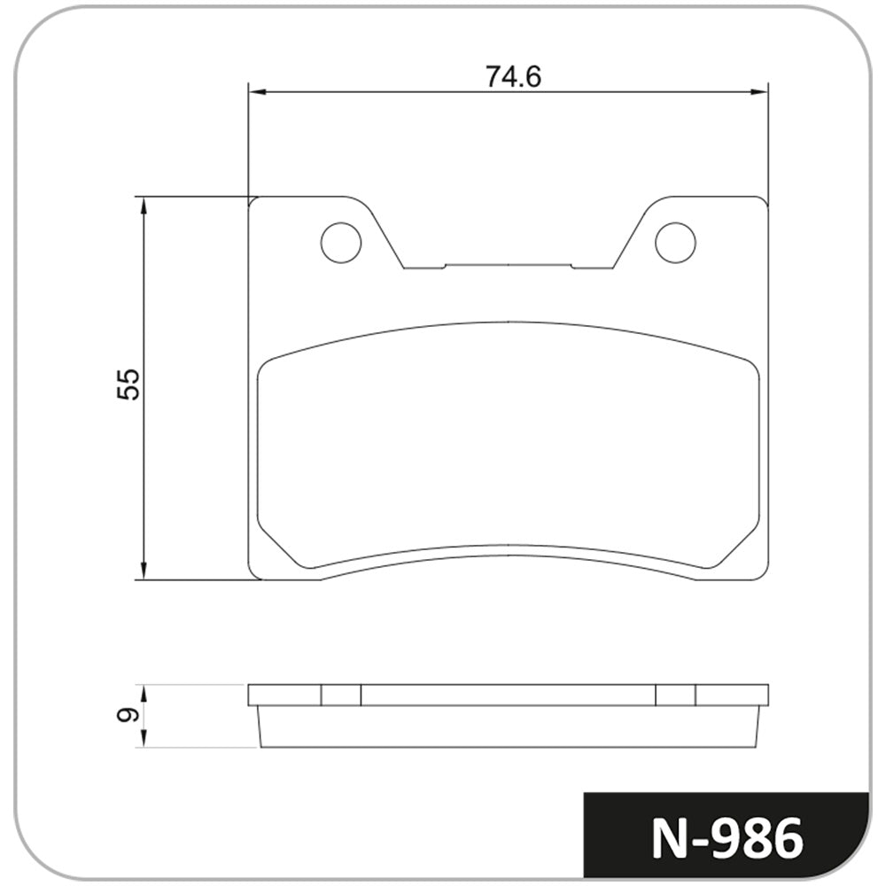 Pastilha Linha Racing Cobreq N-986 Yamaha Fzr 1000/Fzr 600/V-MAX 1200/Tdm 850