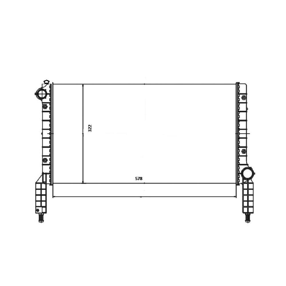 Radiador Magneti Marelli RMM1004HFT Fiat Doblo