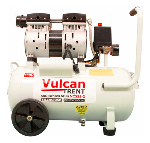 Compressor De Ar 25 Litros 1,5hp 220v Silencioso Vulcan