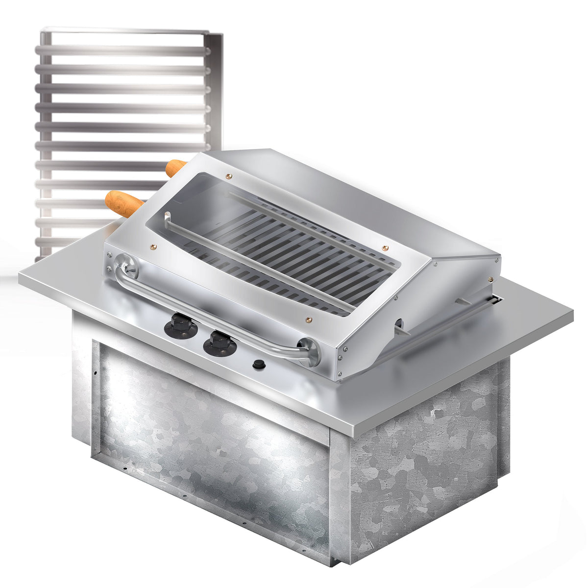 Churrasqueira Cooktop Elétrica de Embutir Saro CHE Inox 304 3.000 W