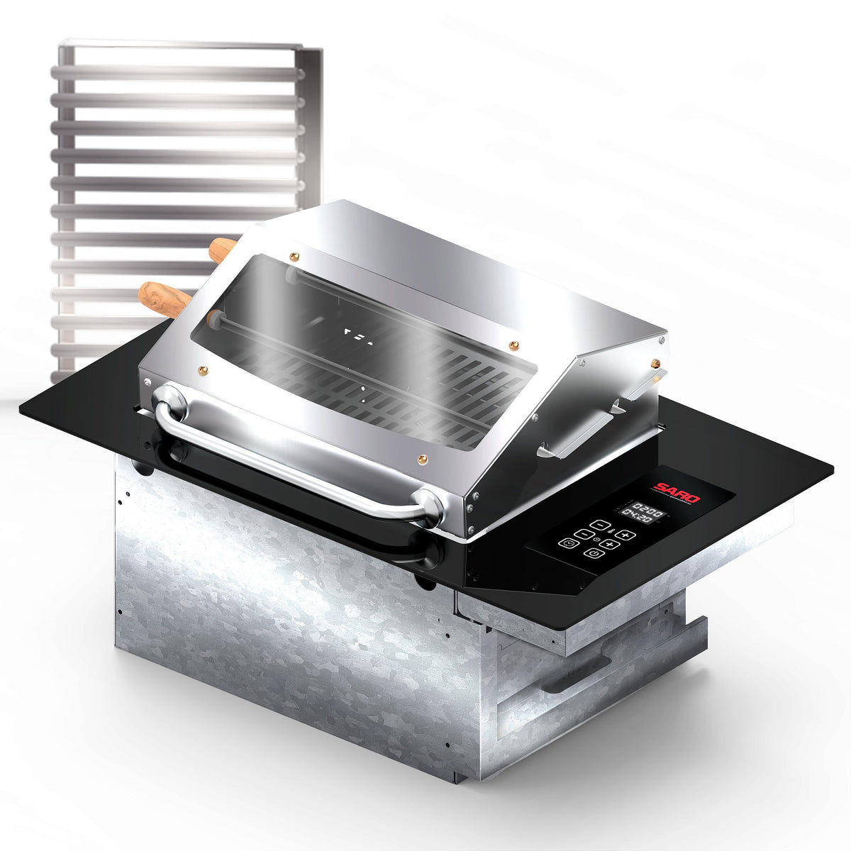 Churrasqueira Cooktop Elétrica Digital de Embutir Saro CHED 3.000 W