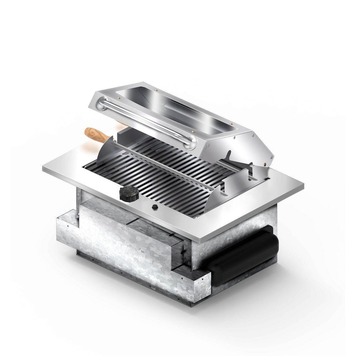 Churrasqueira Cooktop a Gás de Embutir Saro CHEG Inox 304