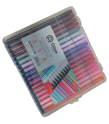 Conjunto de Canetinhas com 36 Cores Oasis OIA-8516