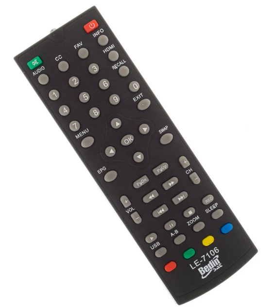 Controle Remoto Compatível Com Conversor Digital Bedin Sat Lelong LE-7106
