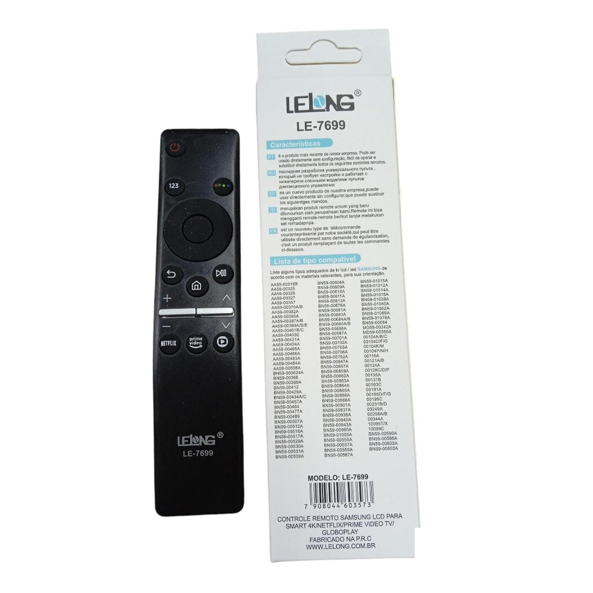 Controle Remoto Compatível com Smart TV Samsung Lelong LE-7699