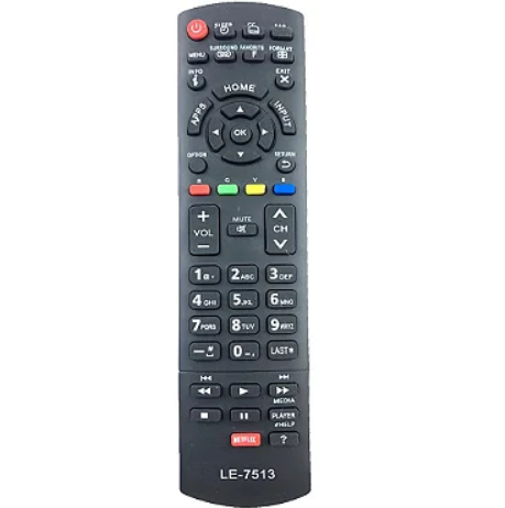 Controle Remoto Compatível com TV Panasonic Smart Lelong LE-7513