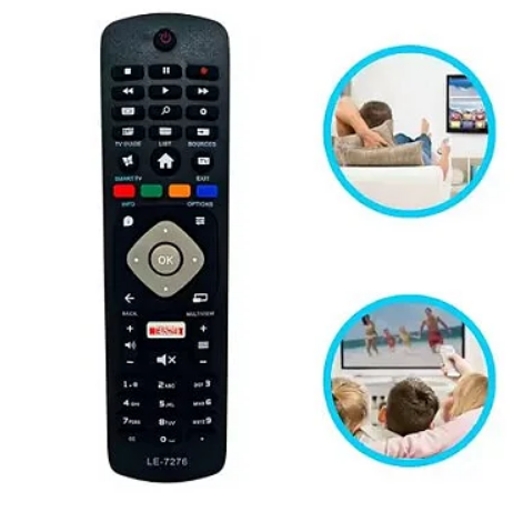 Controle Remoto Compatível com TV Philips LCD Lelong LE-7276