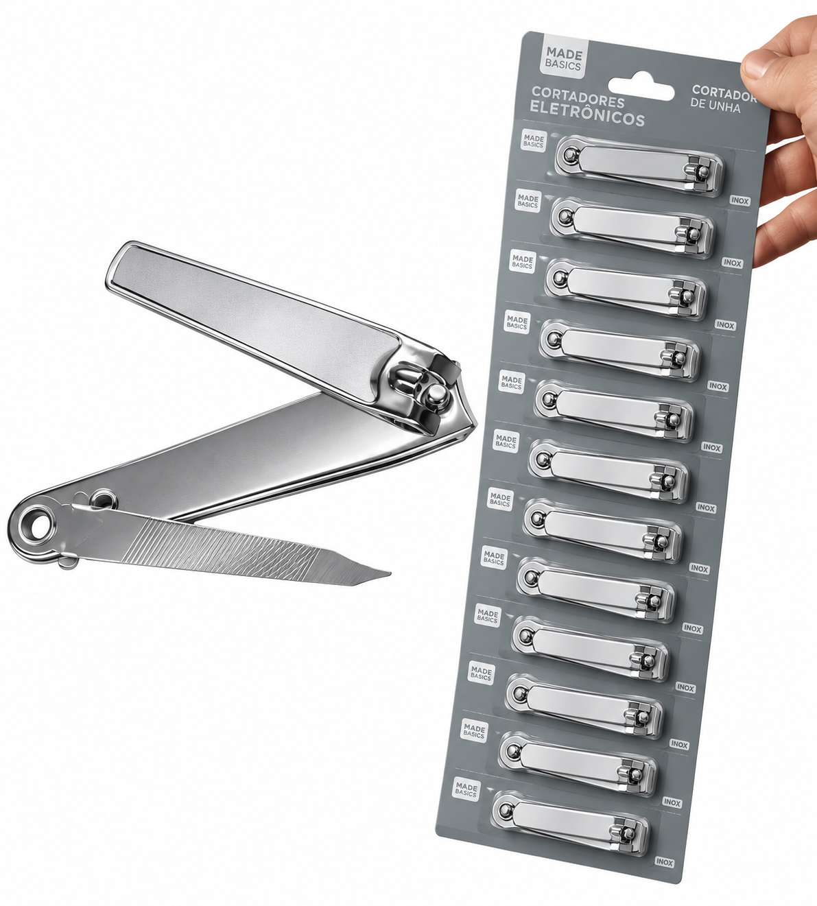 Cortador de Unha Kit com 12 Unidades Made Basics LKS-9109