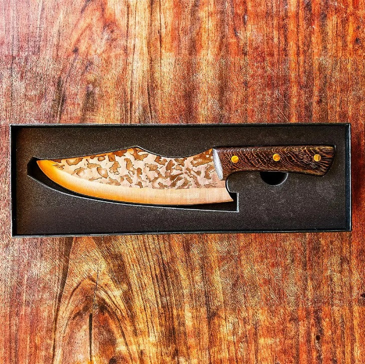 Cutelo Profissional Lâmina 20cm com Cabo de Madeira Luatek SLK-JJD02