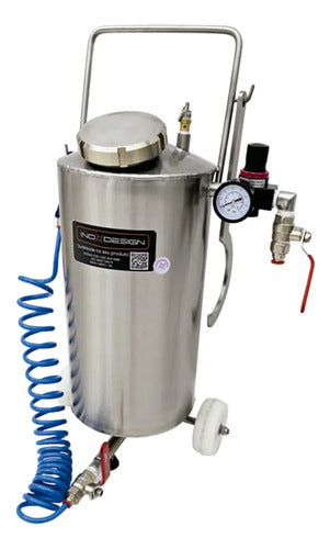 Injetora Pneumática De Tempero 30 Litros Inox Design