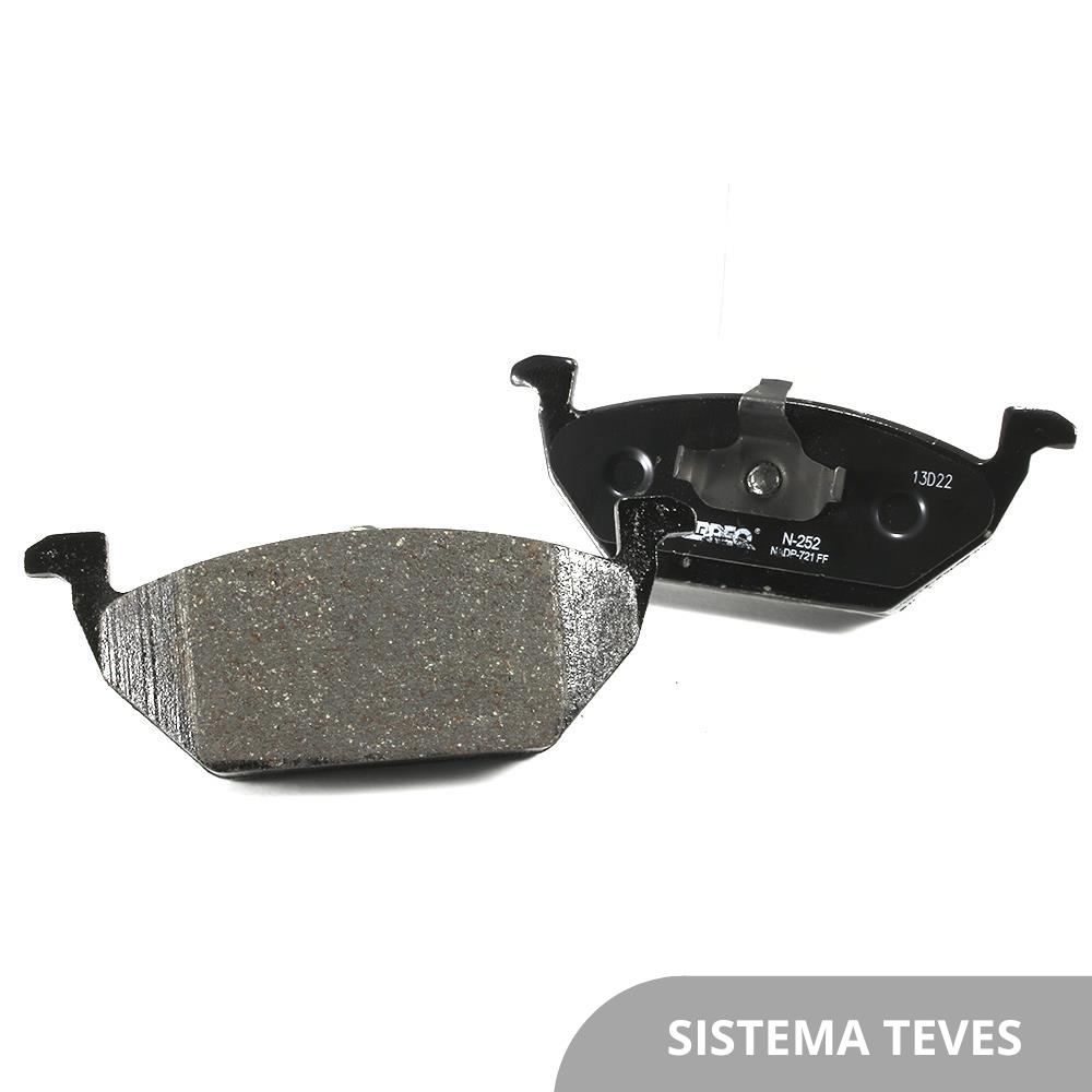 Pastilha de Freio Cobreq N252 VW Polo/Fox/Gol/Spacefox/Spacecross/Bora/UP!/Saveiro/Golf/Polo Sedan/Voyage/Crossfox/Virtus/New Beetle/Tera, Audi A3/A1
