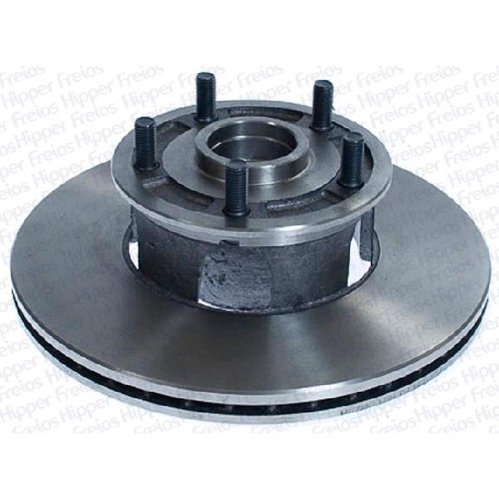 Disco de Freio Ventilado com Cubo Dianteiro Hipper Freios HF 27B Caixa com 2 GM Opala/Caravan