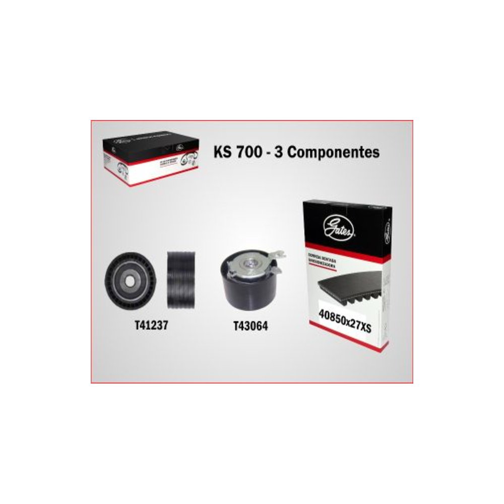 Kit Sincronizadora Gates KS-700 Renault Clio/Kangoo/Scenic/Logan/Megane/Sandero/Symbol/Oroch/Gran Tour, Nissan Livina