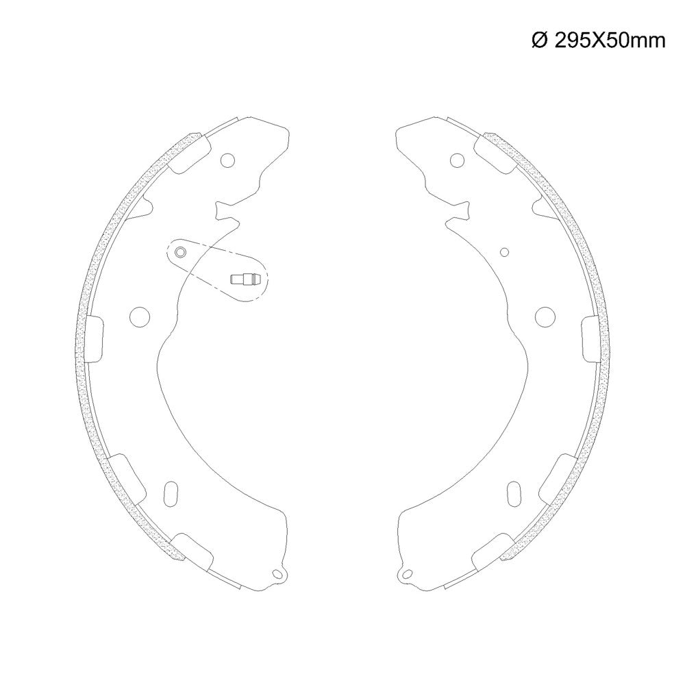 Sapata de Freio com Lona Colada Fras-le MI/370-CP LA/720 GM S10, Mitsubishi L200