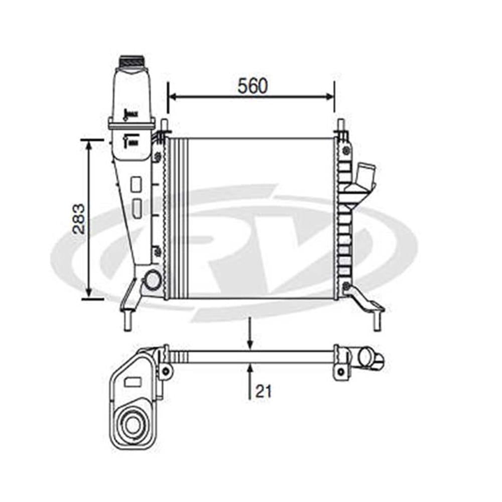 Radiador Água Visconde 12580 GM Celta