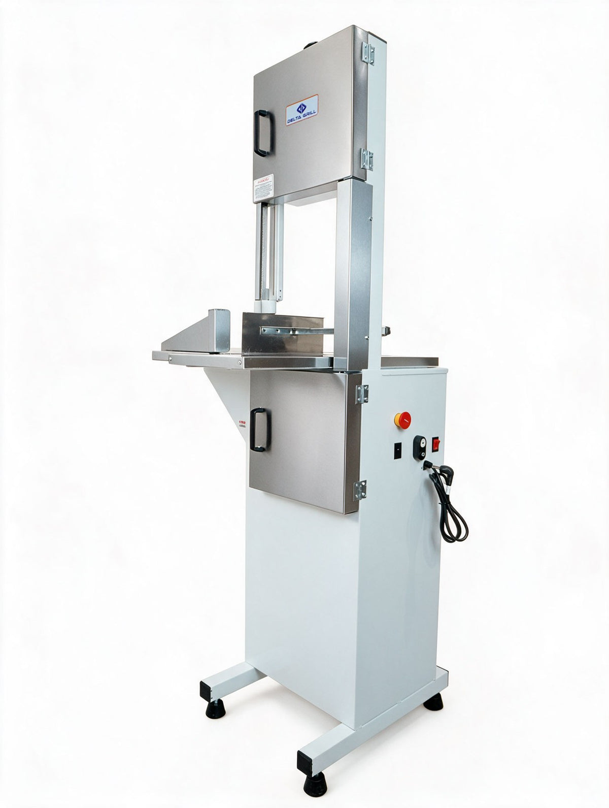 Serra Fita Semi Inox 2,20 m Mesa Móvel 3/4 CV Bivolt Delta Grill DG-1024