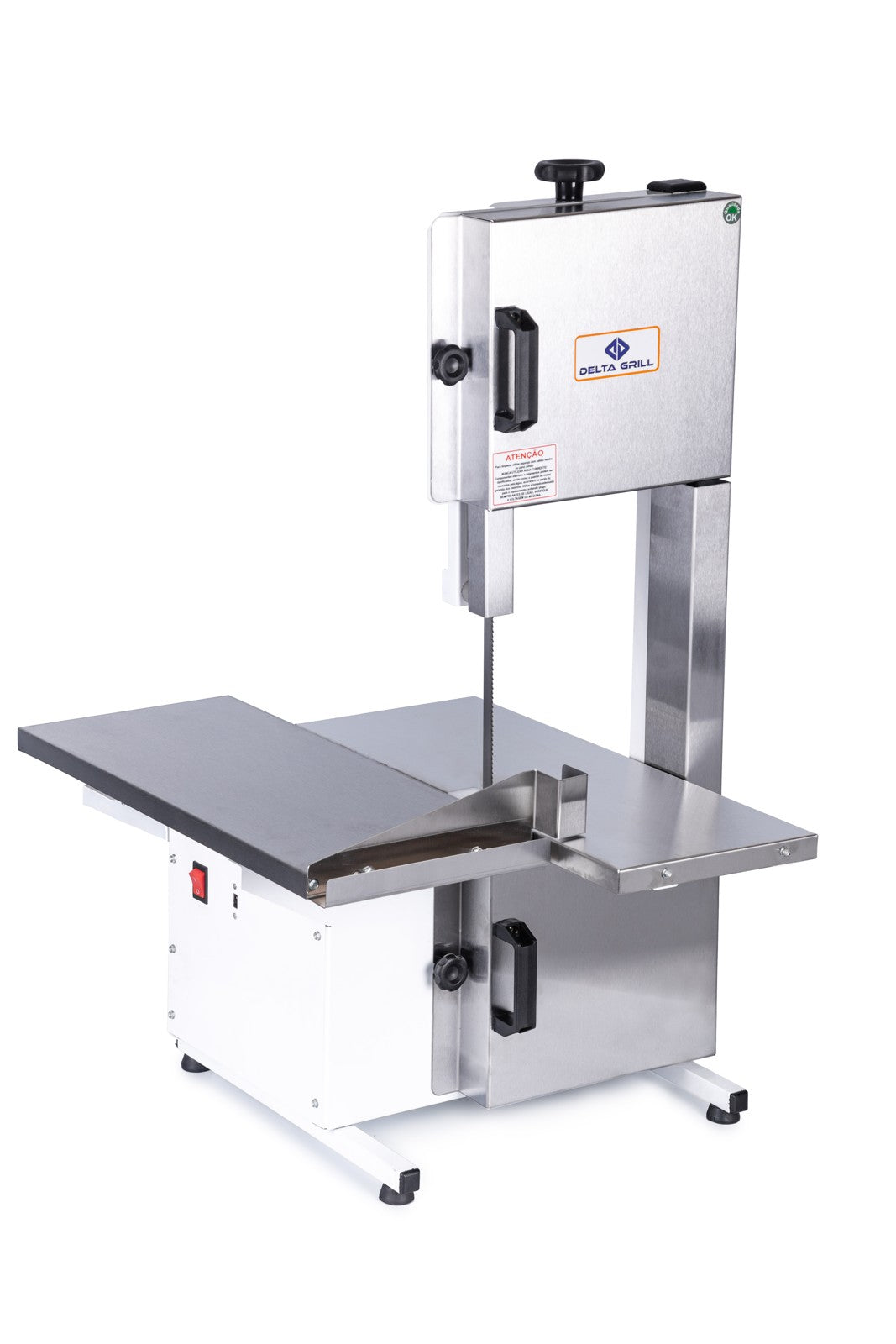 Serra Fita Semi Inox 1,80 m Mesa Móvel 1/2 CV Bivolt Delta Grill DG-1031