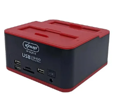 Dock Station Case para 2 HD SATA 2,5 e 3,5 USB 2.0 Knup KP-HD819