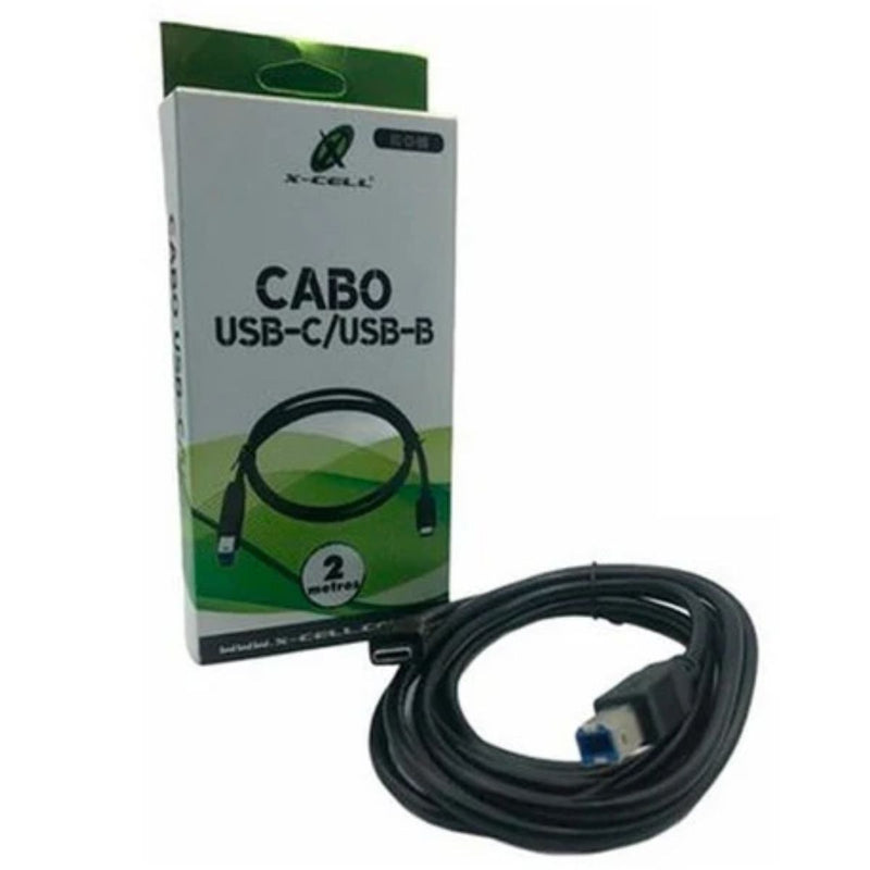 Cabo para Impressora usb-C usb-B 2m X-CELL XC-CI-06