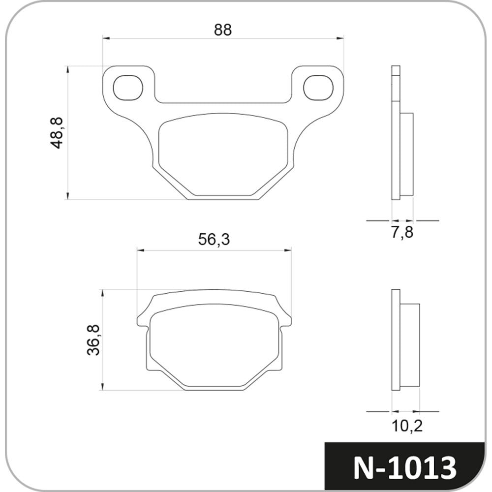 Pastilha Linha Street Cobreq N-1013 Suzuki Intruder 125, Kasinski Magik 125, Traxx Fly 135/Fly 125, Brandy Fosti 125