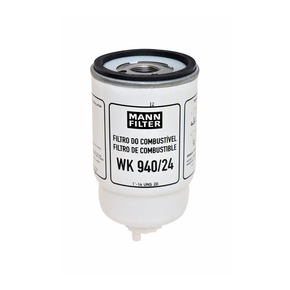 Filtro de Combustível Mann-filter WK940/24 Massey Ferguson MF 5650 Advanced/MF 34 G/MF 86/MF 250/MF 38 G/MF 660 4X4/MF 250 XF/MF 270 4X2/MF 297 4X4