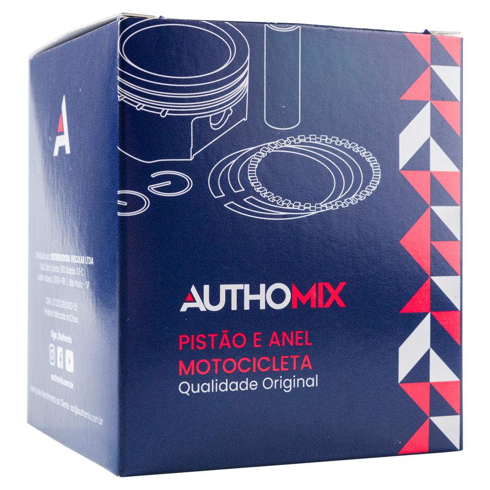 Pistão e Anel Authomix PA79294-75 Honda Biz 125+