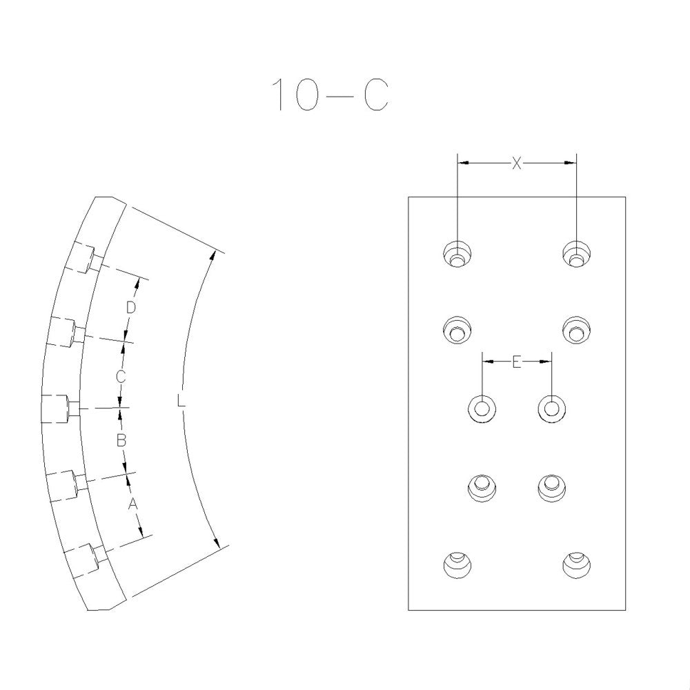 Lona de Freio Dianteira Lonaflex L-131-X Mercedes OH 1518/O 370/O 500/O 400/O 364/OH 1417/O 371/OH 1418/O 365