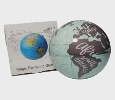 Enfeite Globo Decorativo com Iluminação 14cm Rotativo GLB-01-5