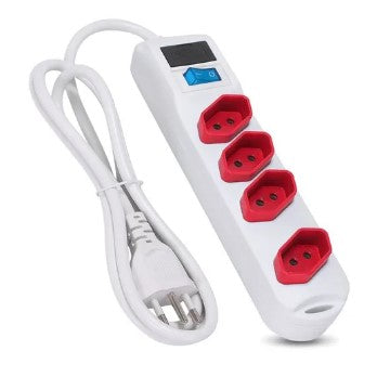 Extensão Elétrica com 4 Tomadas Tripolar Bivolt 10A 1,5m Knup SL7614
