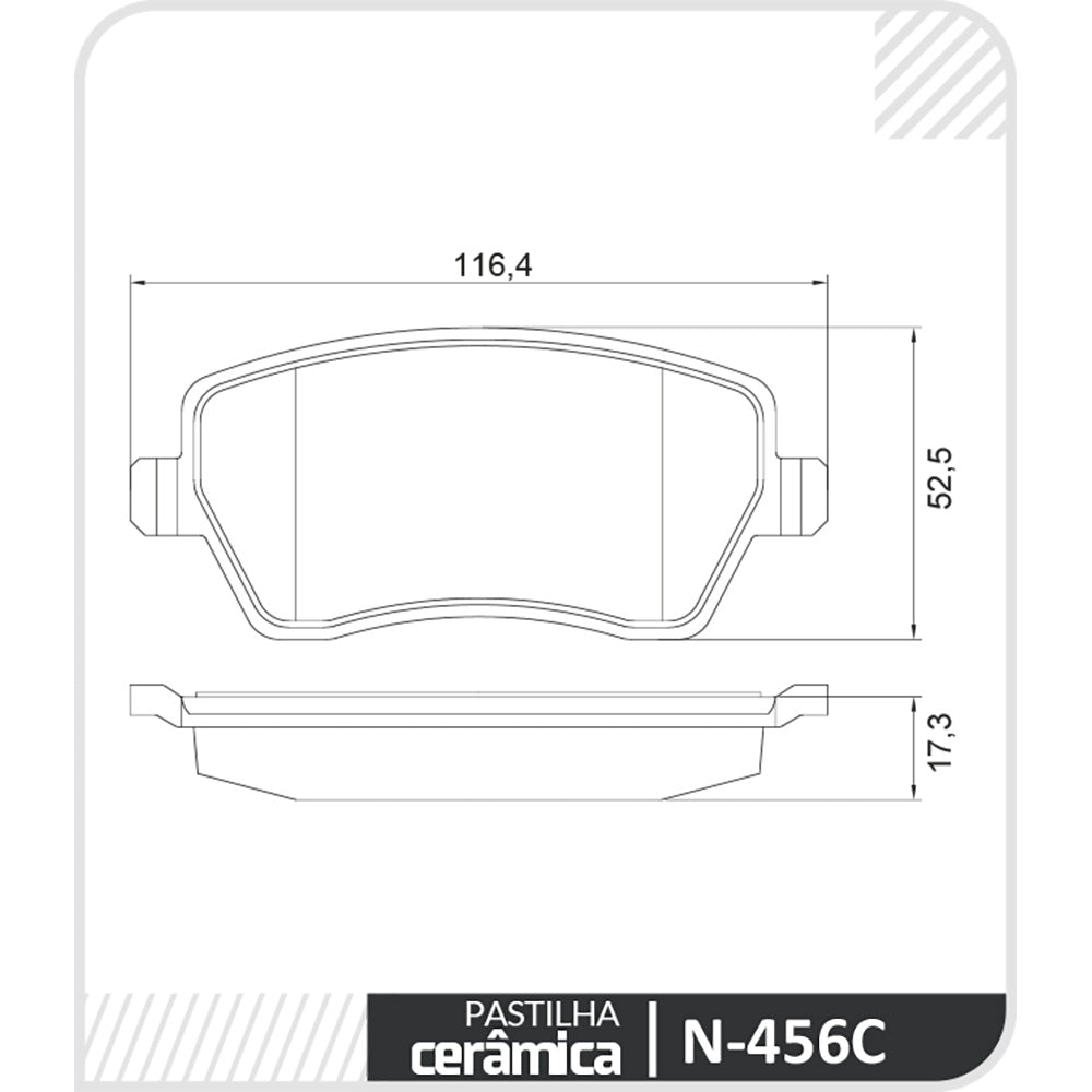 Pastilha de Freio Cobreq N-456C Renault Duster/Zoe/Oroch/Captur