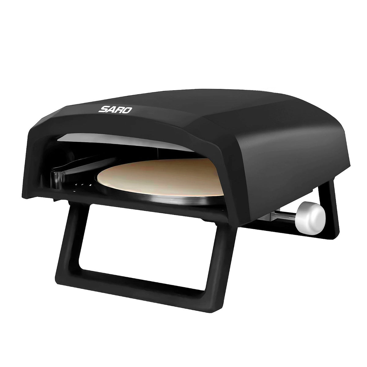 Forno de Pizza a Gás GLP Compacto Italiano Rotativo 40 cm Saro FC40R