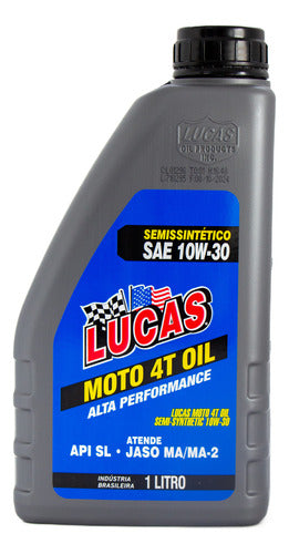 Óleo Lucas Oil 10w30 Para Moto/quadriciclo 1l Semissintético