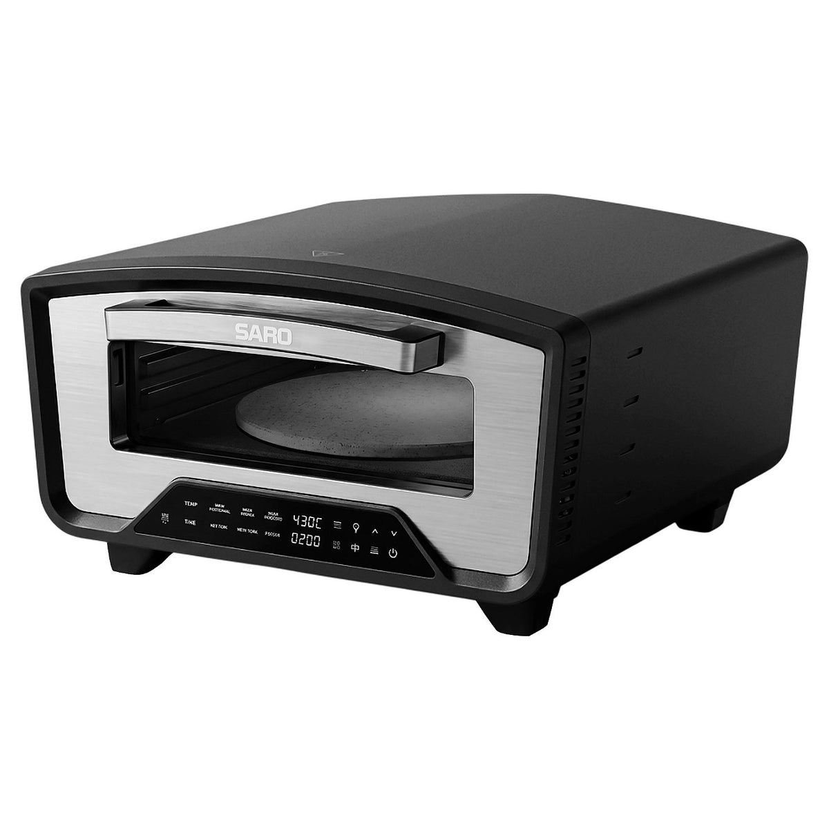 Forno de Pizza Elétrico Compacto Italiano 40 cm Saro FC4022 220V Pedra Giratória