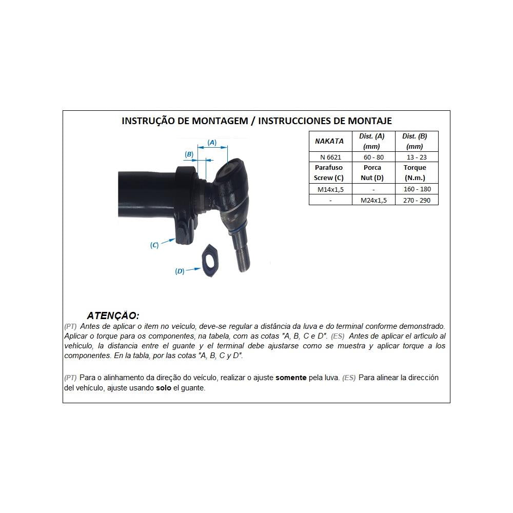 Barra Ligacao Nakata N 6621 Scania P 310/R 440/P 360/K270/G 470/G 420/R 400/K250/K440/R 480/R 470/G 360/R 620/P 250/F94 HB 220/R 560/L94 IB 220/K310