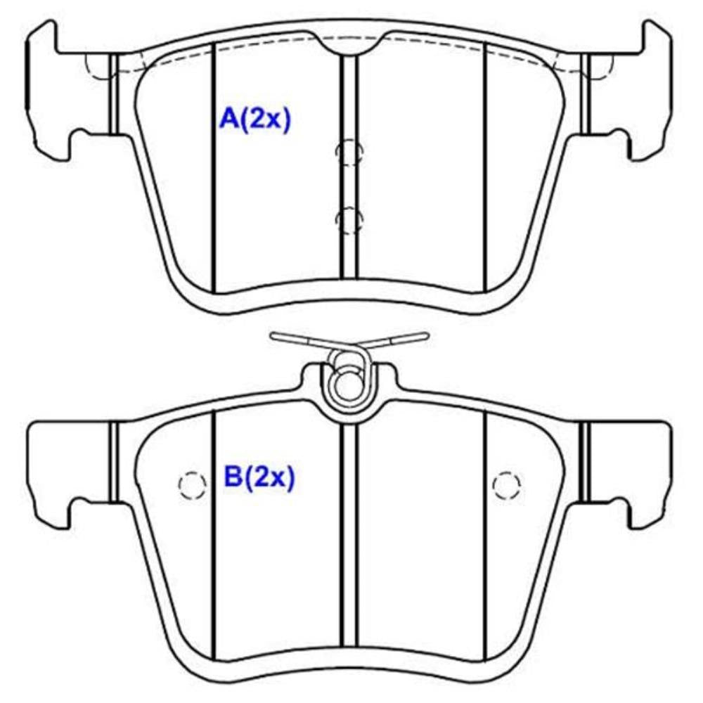 Pastilha de Freio Syl 2051 Audi A3, VW Golf/Golf Variant/Taos/Jetta/Tiguan