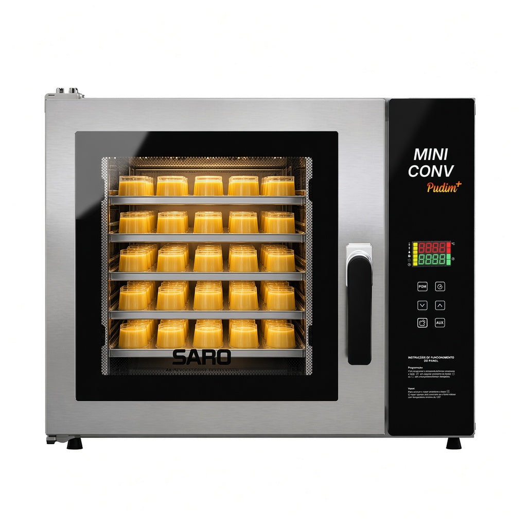 Forno Turbo Mini Combinado Saro FTMC5 75 Litros Inox com Vapor 220V