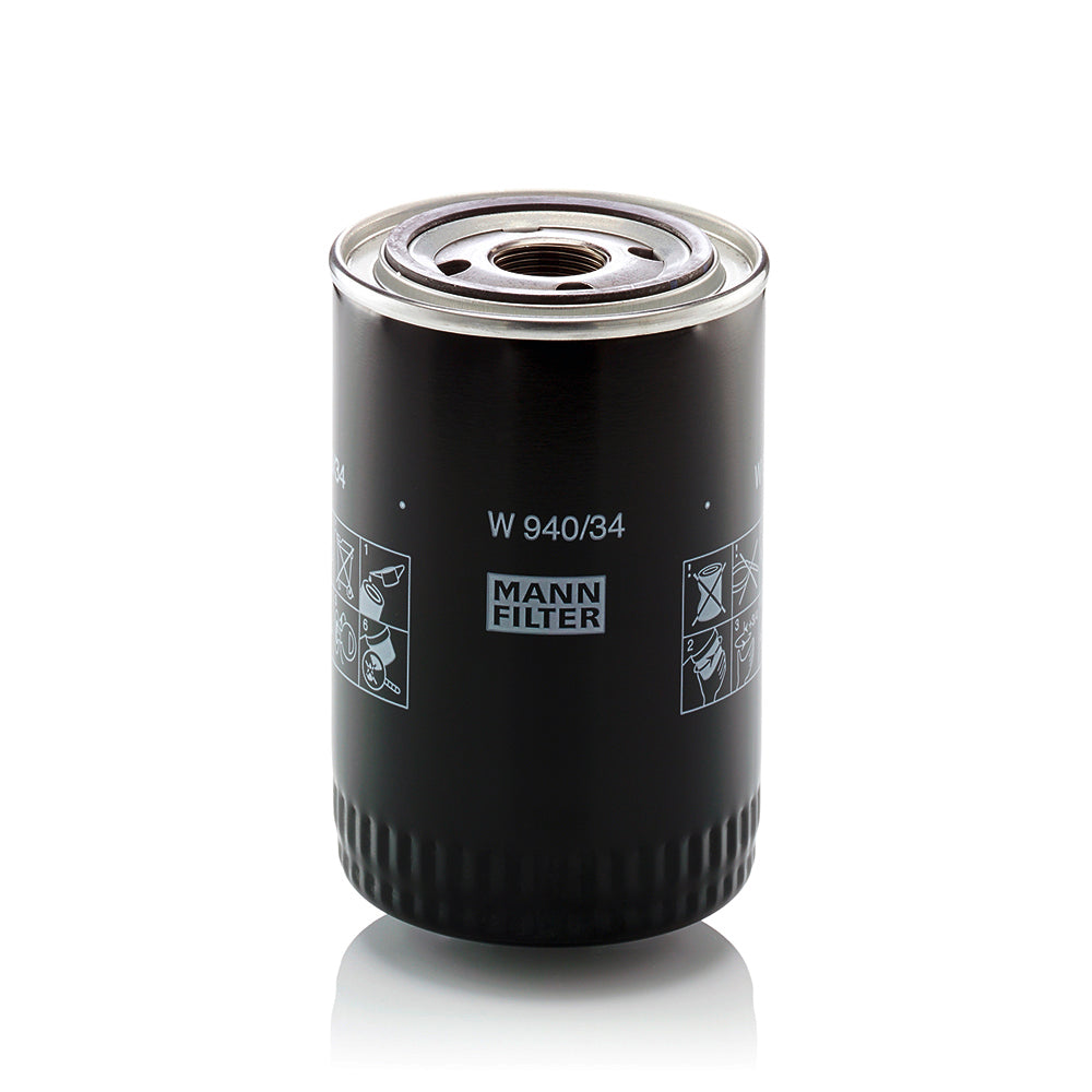 Filtro Blindado Óleo Lubrificante Mann-filter W940/34 Ford F-4000/F-350/F-250/Cargo, Case 580H
